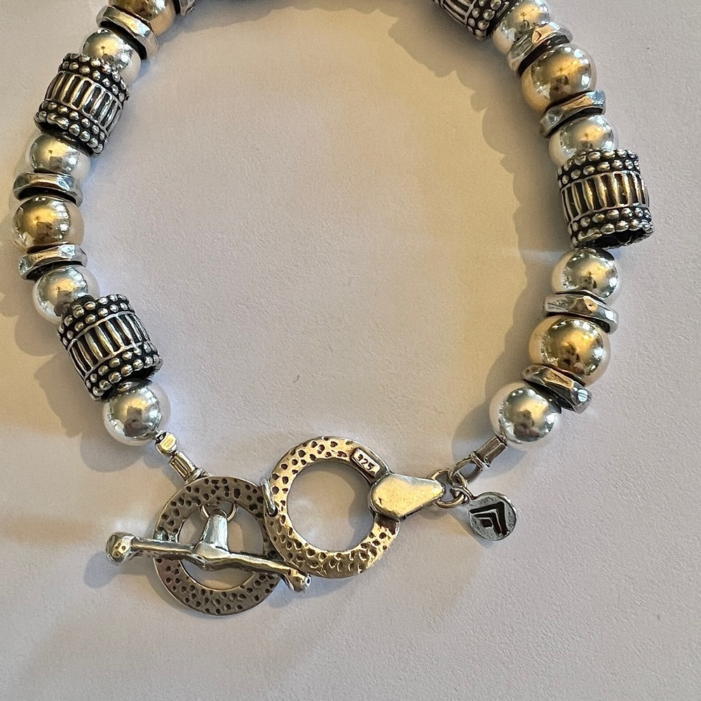 Silpada B1223 Sterling Silver and 14K Gold-Filled Bead Bracelet